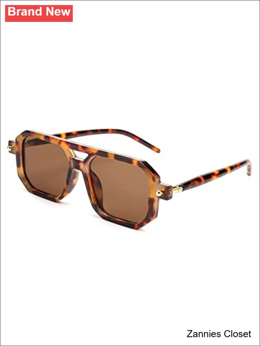 ๐ค FEISEDY Vintage Square 70s Flat Aviator Sunglasses UV400 Retro Unisex